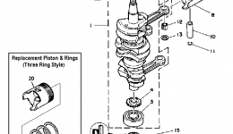 Crank Piston для лодочного мотора YAMAHA 70ETLF1989 г. 