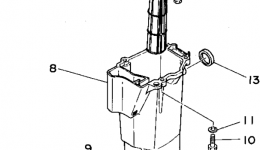 Upper Casing для лодочного мотора YAMAHA P50TLRS1994 г. 