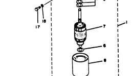 Electrical Motor для лодочного мотора YAMAHA 70ETLK1985 г. 