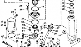 Power Trim Tilt Assy для лодочного мотора YAMAHA 115ETLHJD (115ETLH-JD)1987 г. 