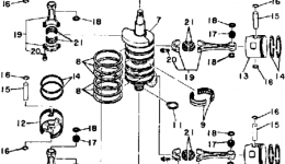 Crank Piston for лодочного мотора YAMAHA 115ETLJ1986 year 