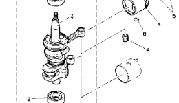 Crank Piston для лодочного мотора YAMAHA 6MLHQ1992 г. 