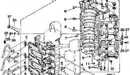 Cylinder Crankcase для лодочного мотора YAMAHA 225TLRP1991 г. 