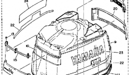 Top Cowling для лодочного мотора YAMAHA L250TXRP1991 г. 