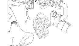 Intake для лодочного мотора YAMAHA F4MSH (0406) 68D-1051455~10651442006 г. 