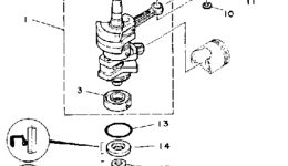Crank Piston для лодочного мотора YAMAHA 15MLHP1991 г. 