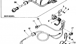 Electrical Parts (Eh Er) для лодочного мотора YAMAHA 25ELHR1993 г. 