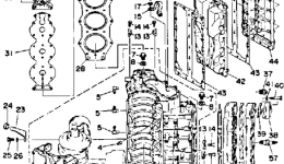 Crankcase Cylinder for лодочного мотора YAMAHA 200ETLH-JD (175ETXH)1987 year 