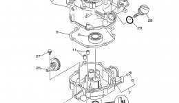 Cylinder Crankcase 2 для лодочного мотора YAMAHA F4MSH (0406) 68D-1051455~10651442006 г. 