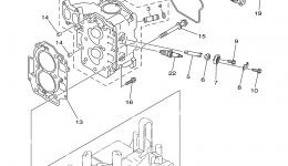 Cylinder Crankcase 2 для лодочного мотора YAMAHA F25TLRY (F25ESHY)2000 г. 