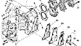 Cylinder Crankcase для лодочного мотора YAMAHA 25ELHR1993 г. 