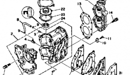 Crankcase Cylinder для лодочного мотора YAMAHA 30ESJ1986 г. 