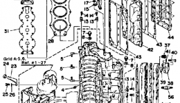 Crankcase Cylinder для лодочного мотора YAMAHA V6SPECIALL1986 г. 