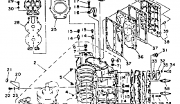 Cylinder Crankcase для лодочного мотора YAMAHA 115TLRR1993 г. 