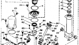 Power Trim Tilt Assembly для лодочного мотора YAMAHA 200ETLD1990 г. 