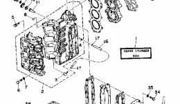 Crankcase Cylinder for лодочного мотора YAMAHA 30ELRQ1992 year 