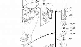 Repair Kit 3 для лодочного мотора YAMAHA F15ESHK (0405) 66M-1019525~1022000 F15MSH_MLH_ESH_ELH 66MK-1000002006 г. 