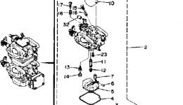Карбюратор для лодочного мотора YAMAHA 25ELG1988 г. 