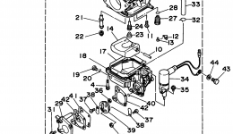 Карбюратор для лодочного мотора YAMAHA P40EJRW_THLW (40MLHW)1998 г. 