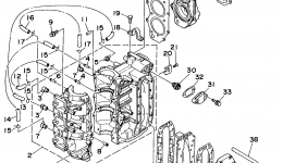 Cylinder Crankcase для лодочного мотора YAMAHA C50TLRW1998 г. 