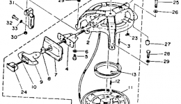 Manual Starter for лодочного мотора YAMAHA C25ELHP1991 year 