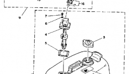 Топливный бак для лодочного мотора YAMAHA 40MJHQ1992 г. 