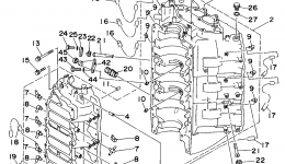 Cylinder Crankcase для лодочного мотора YAMAHA V225TLRW1998 г. 
