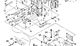 Intake для лодочного мотора YAMAHA 115ETLG-JD (130ETXG)1988 г. 