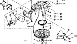 Manual Starter for лодочного мотора YAMAHA C40MSHR1993 year 