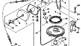 Manual Starter for лодочного мотора YAMAHA 30LH1987 year 