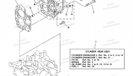 Cylinder Crankcase 2 for лодочного мотора YAMAHA F15PLHC2004 year 