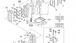 Repair Kit 1 для лодочного мотора YAMAHA V150TLR (0405) 6J9-1009041~10109132006 г. 