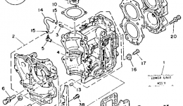 Cylinder Crankcase для лодочного мотора YAMAHA CV25ELD1990 г. 