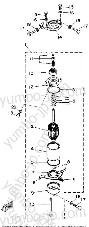 Electric Motor для лодочных моторов YAMAHA 115ETLD_JD (130ETXDA) 1990 г.