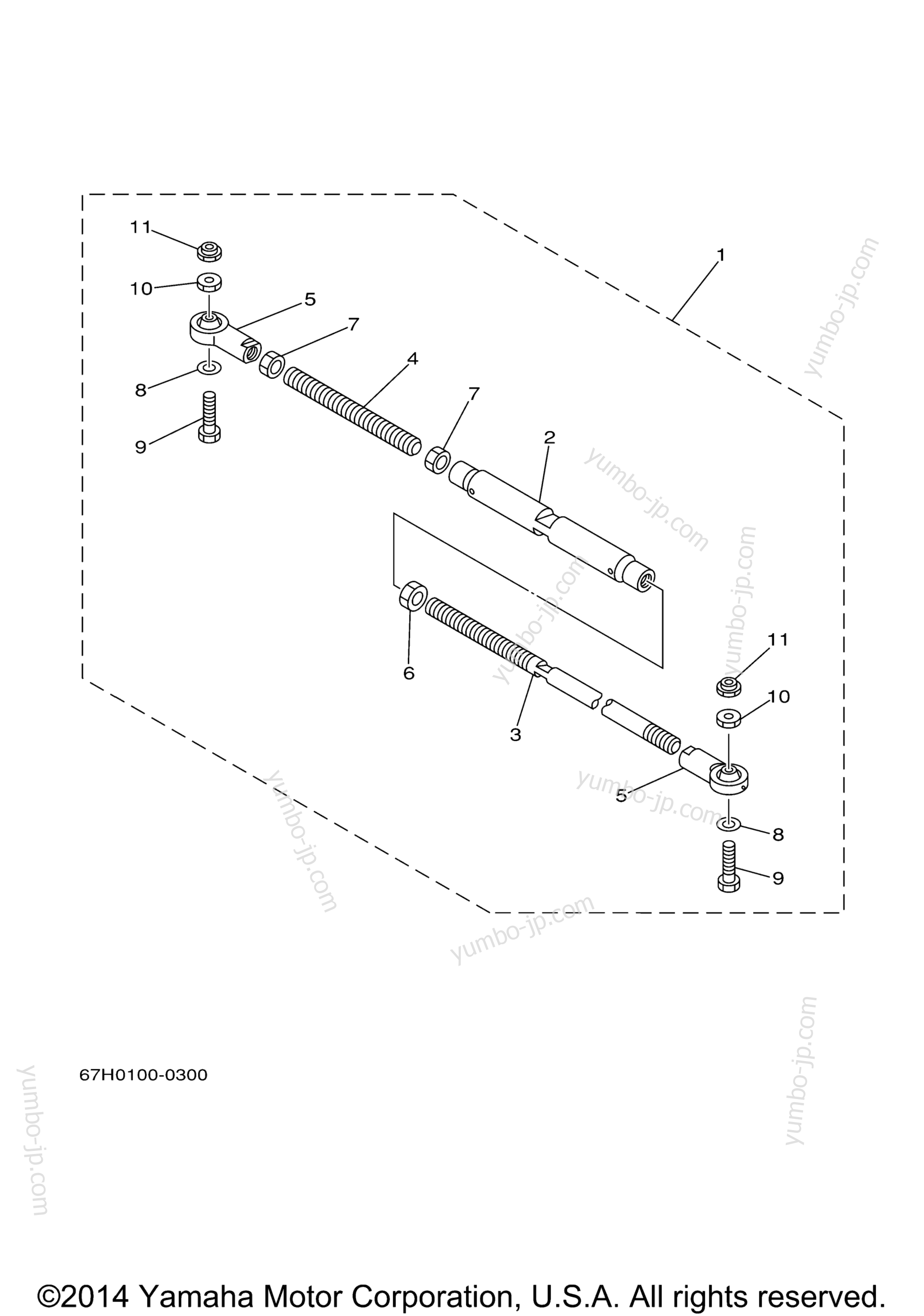 Steering Guide для лодочных моторов YAMAHA LF200XCA (0114) 2006 г.