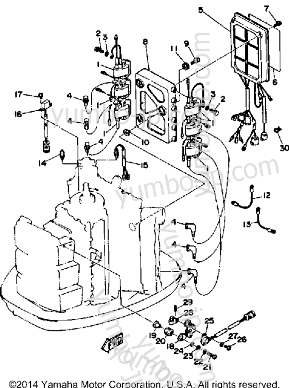 Electric Parts 3 для лодочных моторов YAMAHA V6EXCELLF 1989 г.