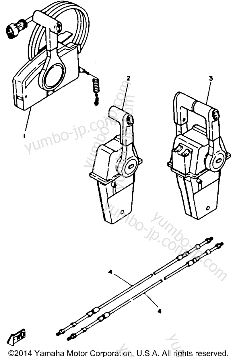 Remote Control Cables для лодочных моторов YAMAHA L250TURR 1993 г.
