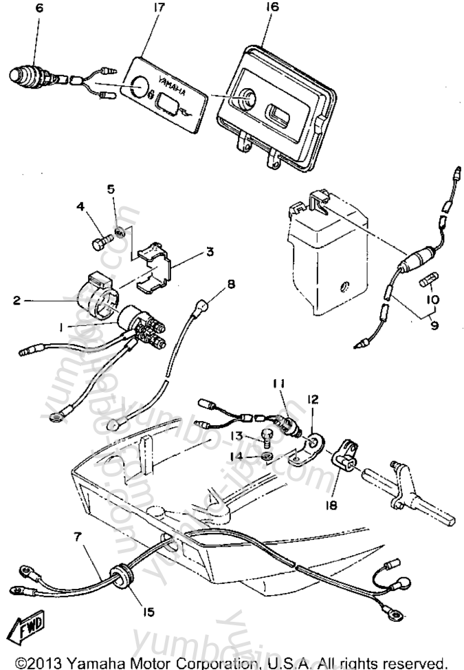 Electric Parts 1 (Eh) для лодочных моторов YAMAHA T9.9ELHS 1994 г.