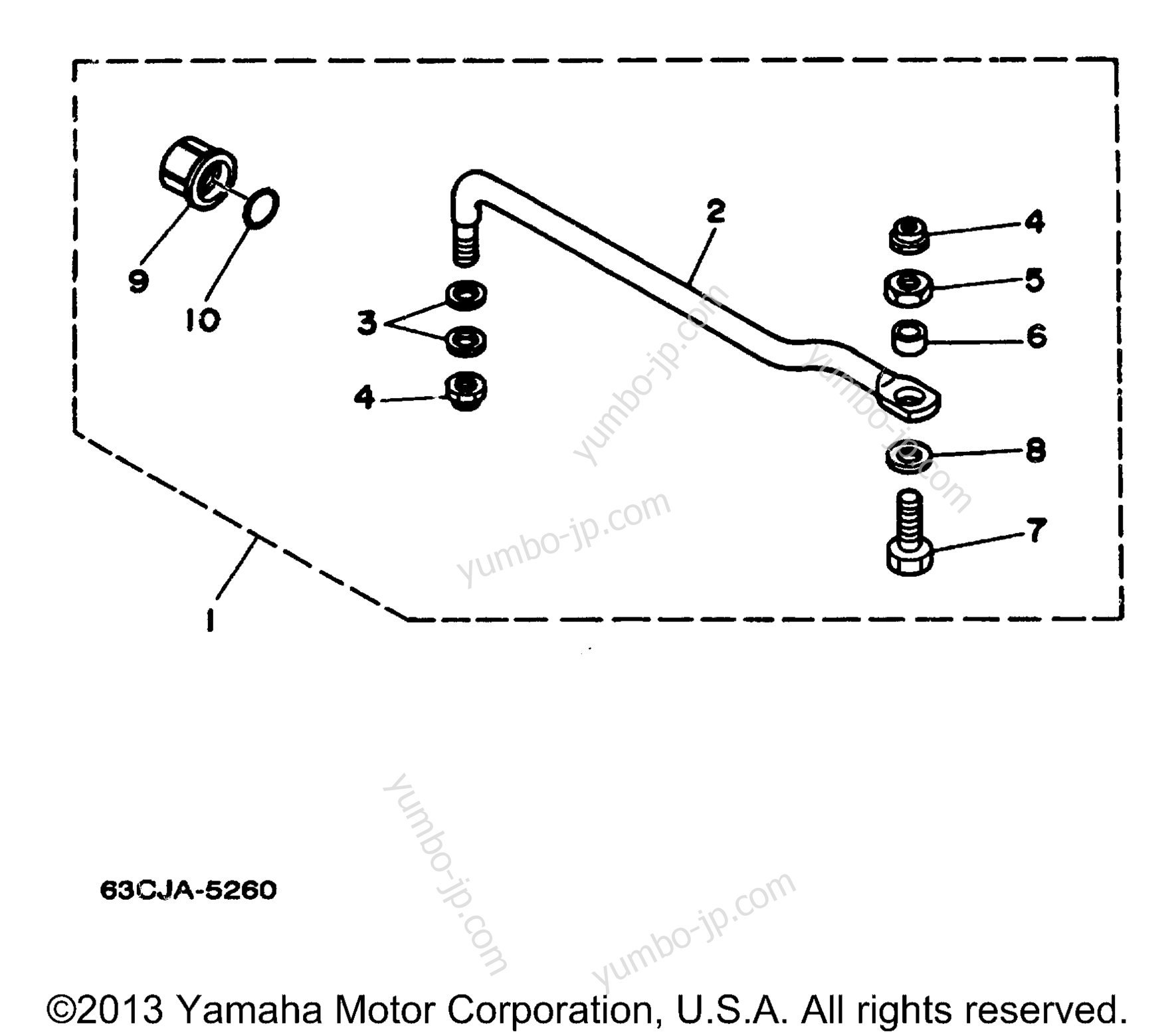 Steering Guide Attachment для лодочных моторов YAMAHA 40MLHV 1997 г.