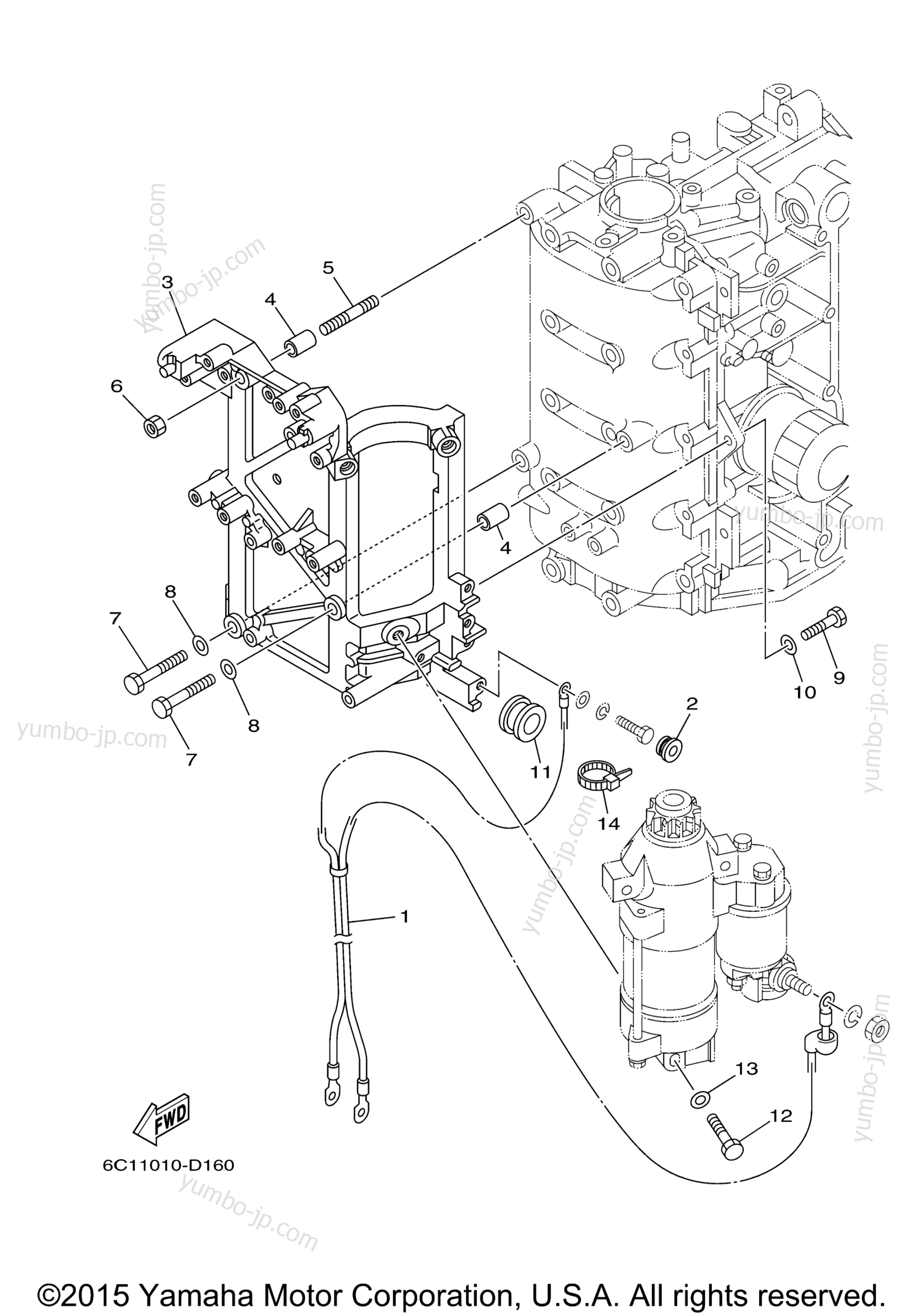 Electrical 4 для лодочных моторов YAMAHA T60TLR_041 (0411) 2006 г.