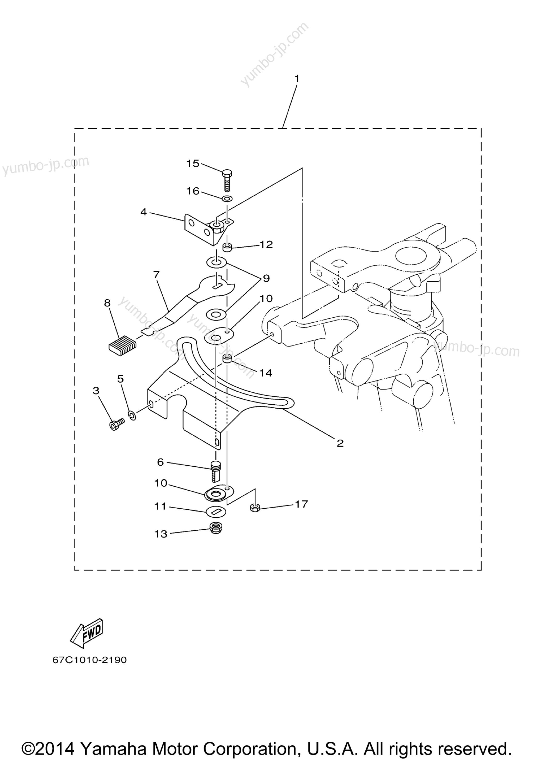 Steering Friction for outboards YAMAHA F40MSHB_MLHB_MJHB_EJRB_ESRB_TLRB (F30TLRB) 2003 year