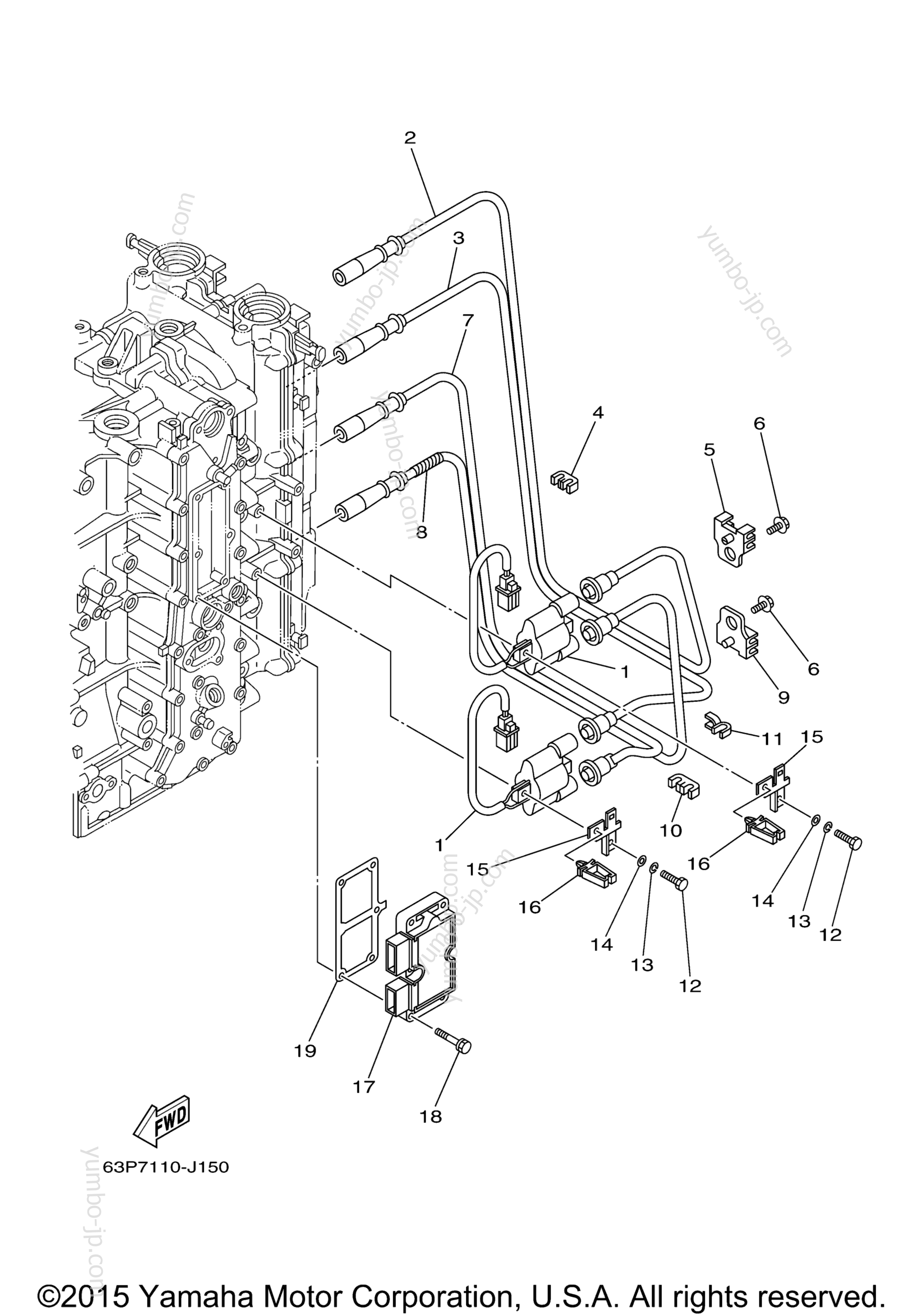 Electrical 1 для лодочных моторов YAMAHA FL150AET1X (0410) 2006 г.