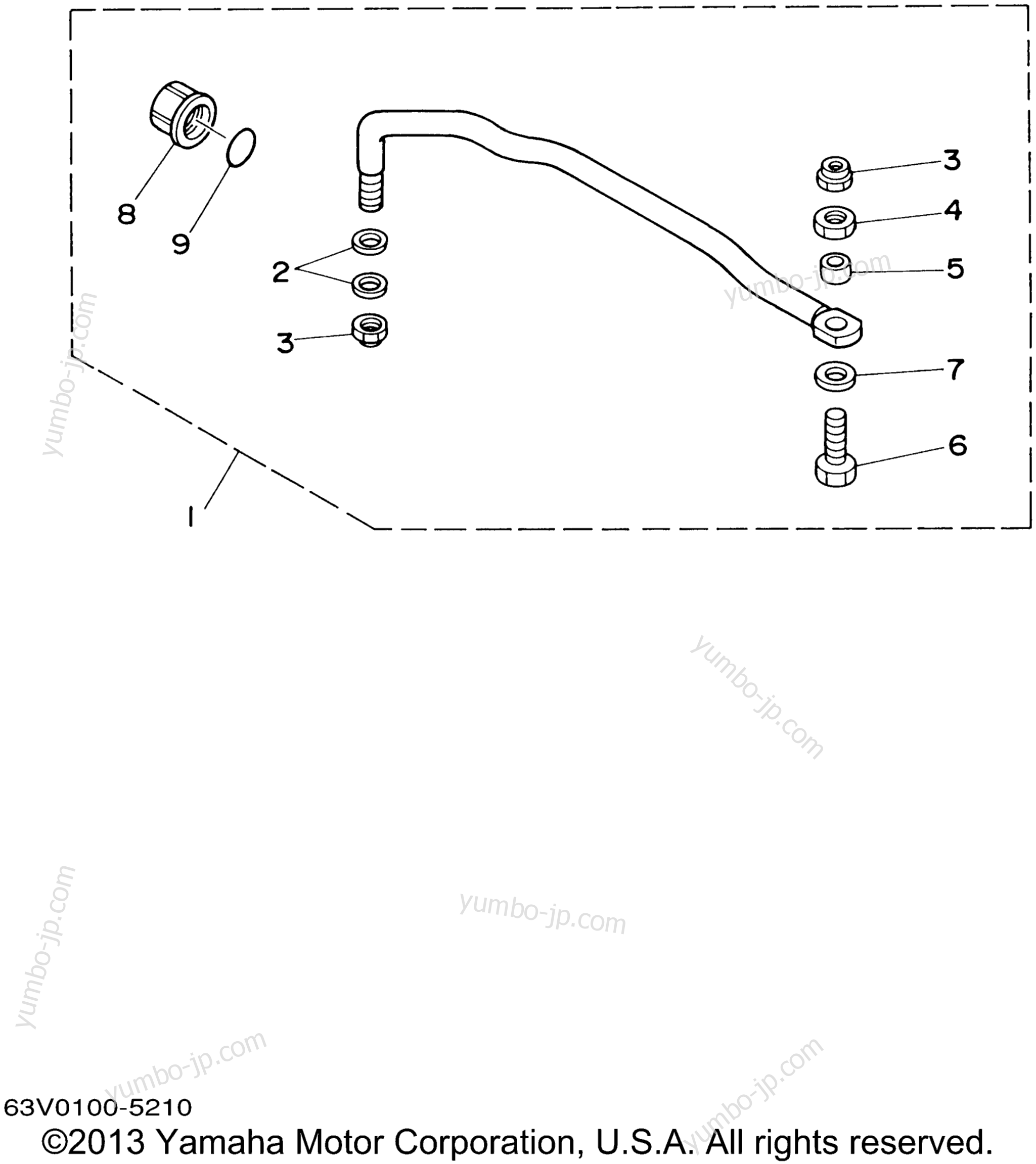 Steering Guide для лодочных моторов YAMAHA F15PLRA 2002 г.