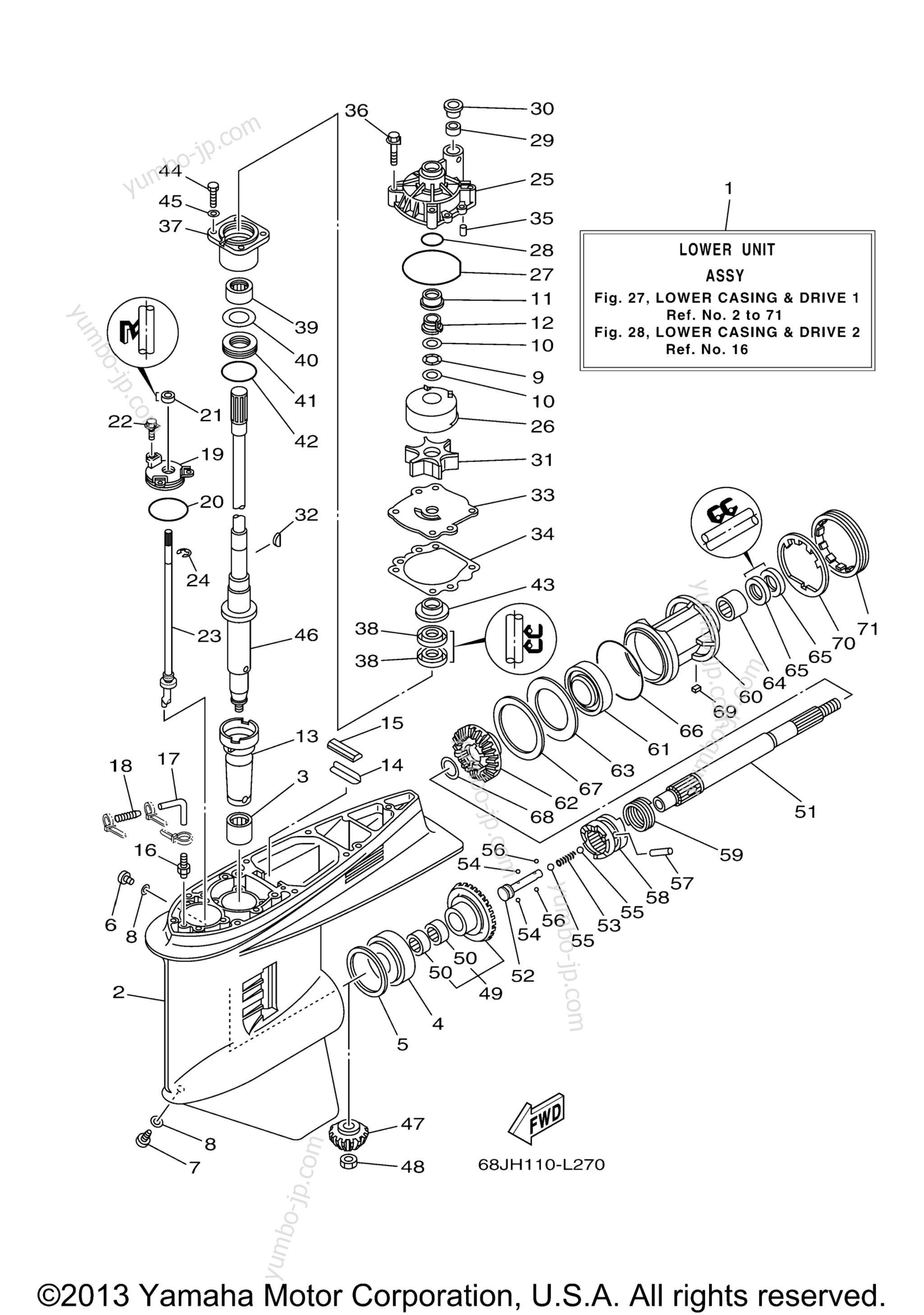 YUMBO | spare parts catalog for лодочного мотора YAMAHA VZ150TLR_0