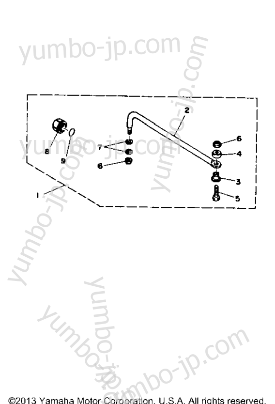 Steering Guide Attachment для лодочных моторов YAMAHA C115TLRP 1991 г.