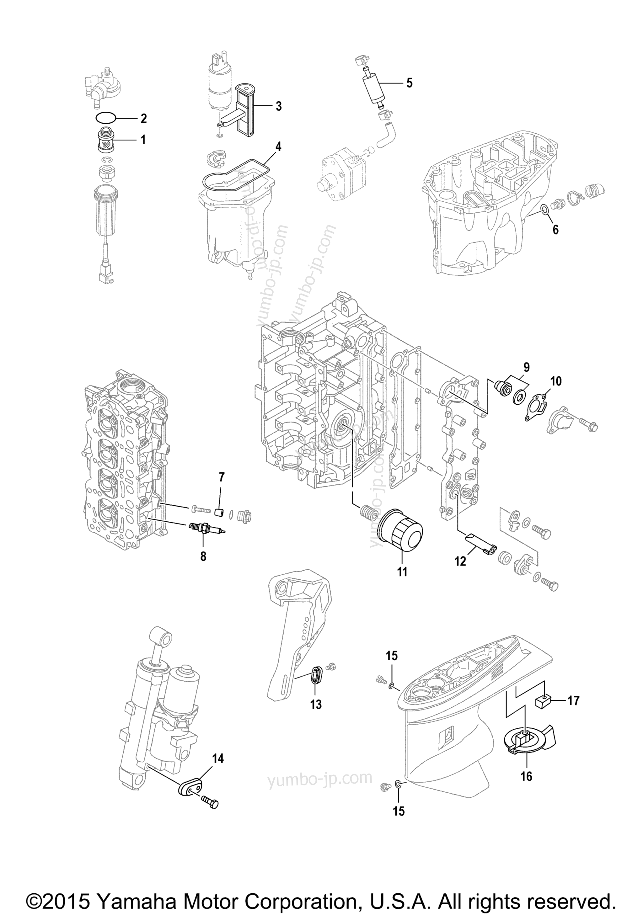 Scheduled Service Parts for outboards YAMAHA F60JA (0112) 2006 year