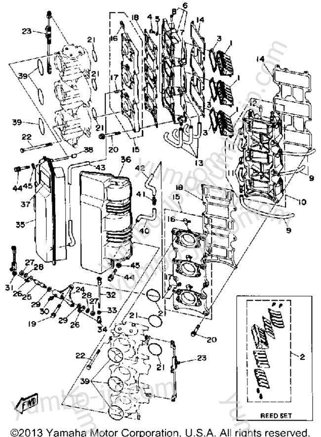 Intake для лодочных моторов YAMAHA L250TXRQ 1992 г.