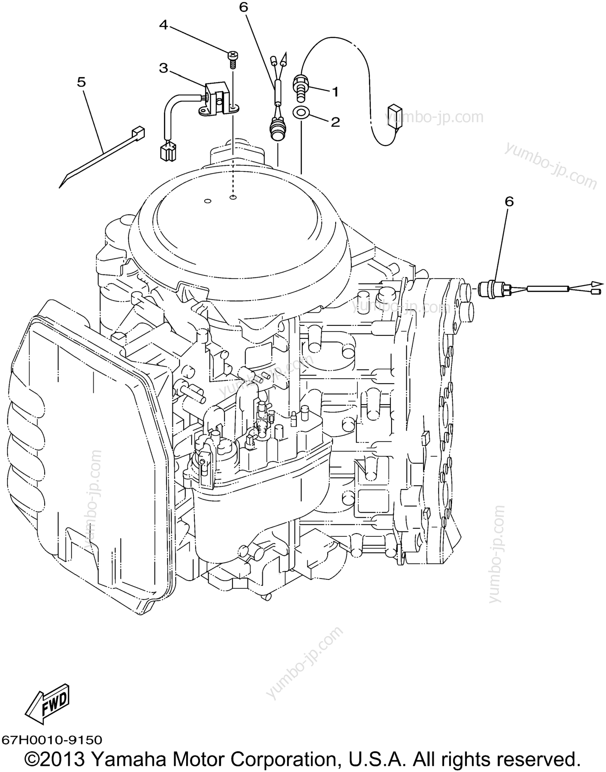 Electrical 4 для лодочных моторов YAMAHA DX150TLRA 2002 г.