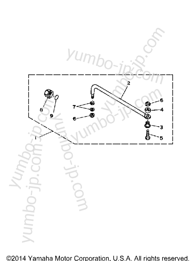 Steering Guide для лодочных моторов YAMAHA L130ETXF 1989 г.