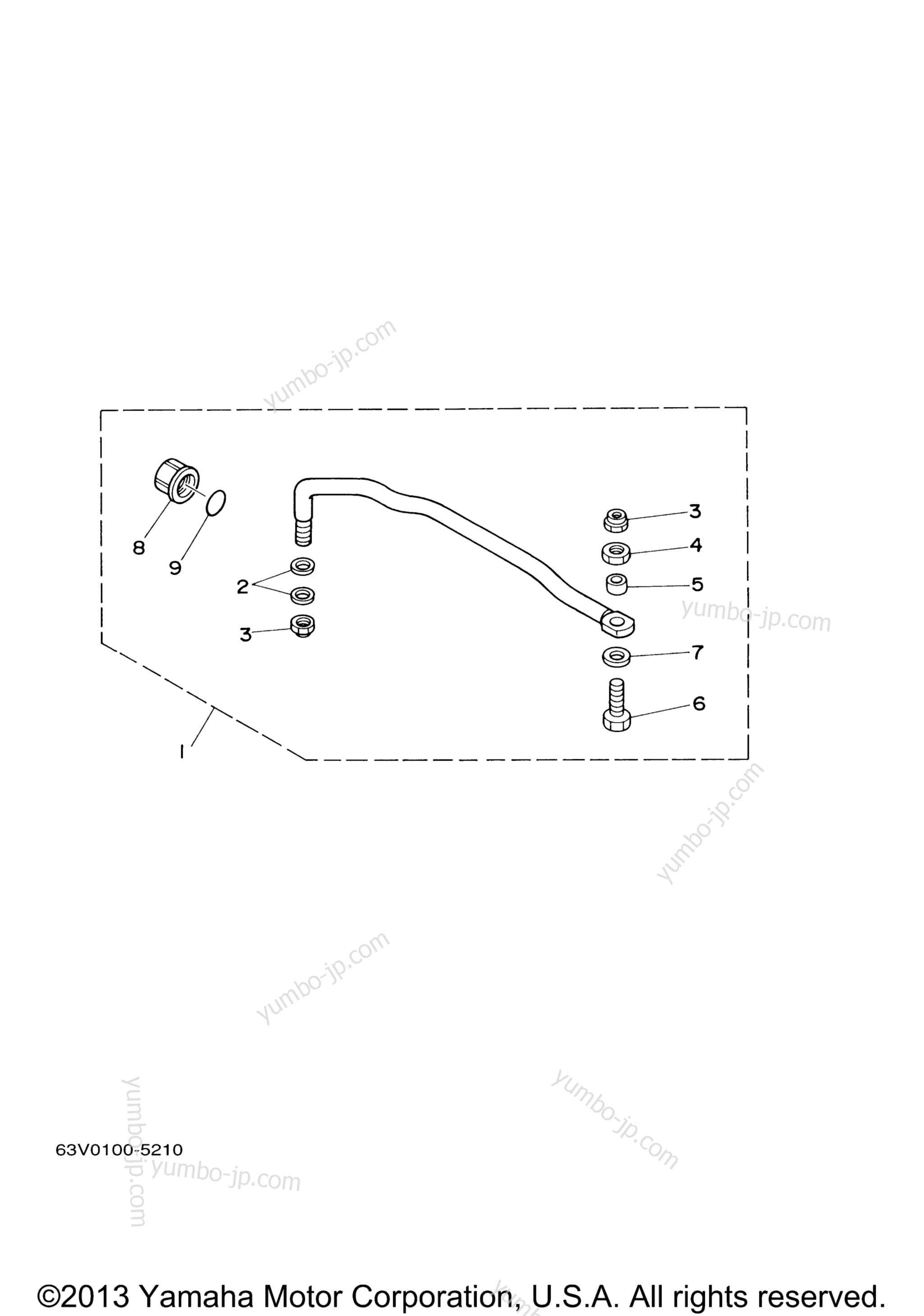 Steering Guide for outboards YAMAHA F9.9ELR2K (0405) 66N-1004576~1005500 F9.9MSH2_MLH2_ELR2 66NK-100000 2006 year